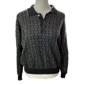 Vtg MAGLIFICIO Men Merino Wool Long Sleeve Italy Pullover Sweater Sz M Gray